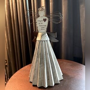 Rustic Metal Angel Figurine